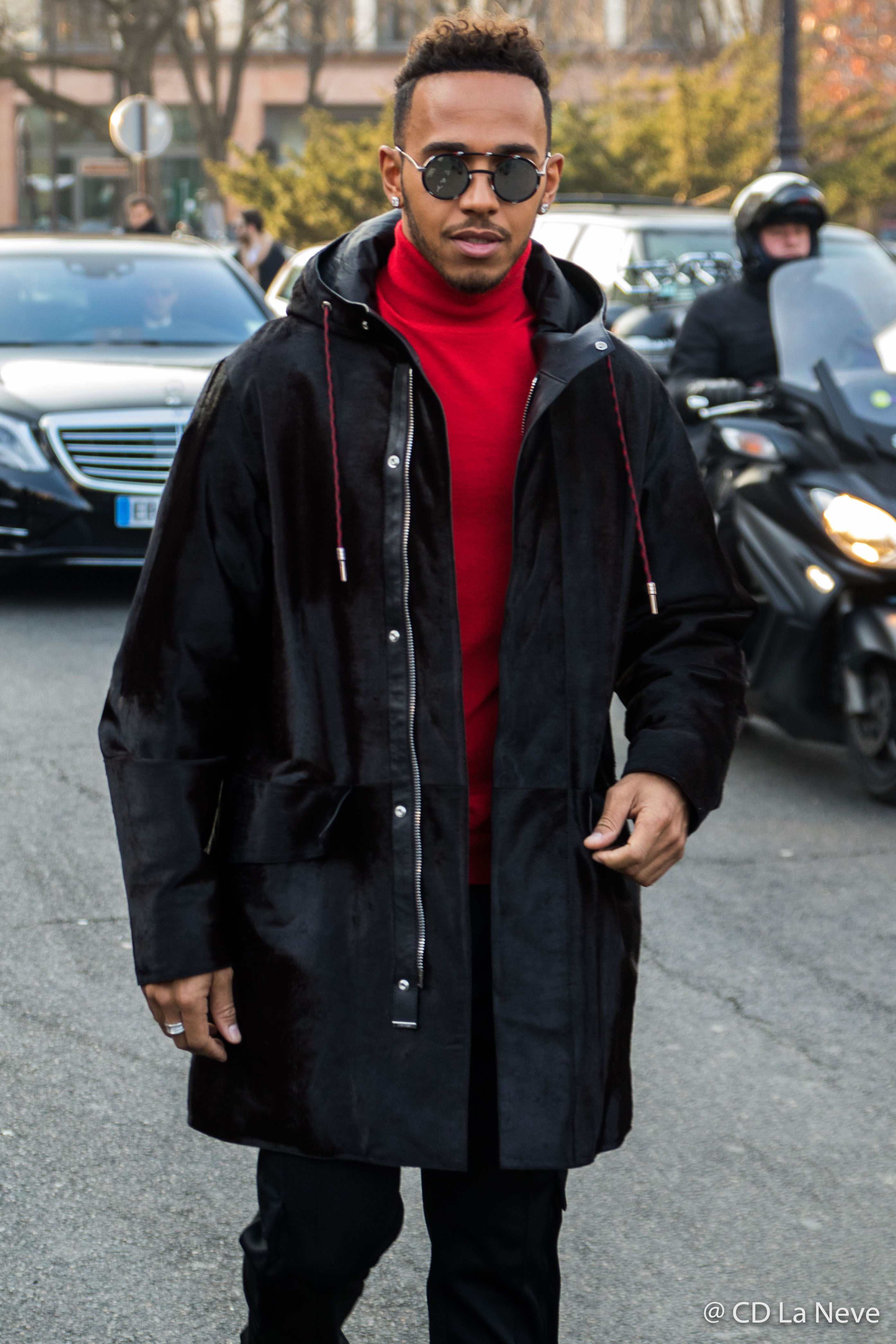 Lewis Hamilton Street Style PFWM Dior Homme AW17