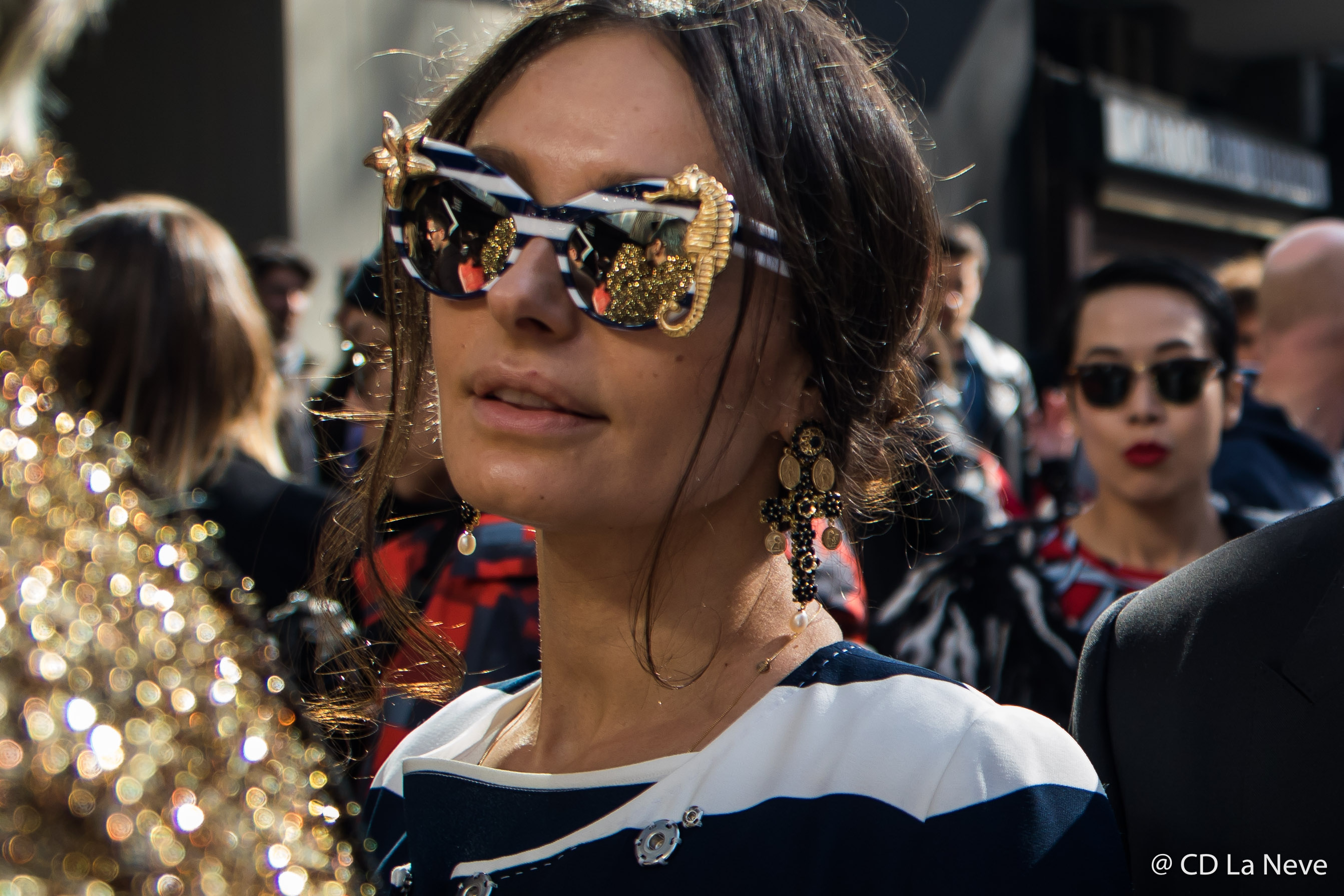 Milan Fashion Week Street Style Dolce Gabbana FW17