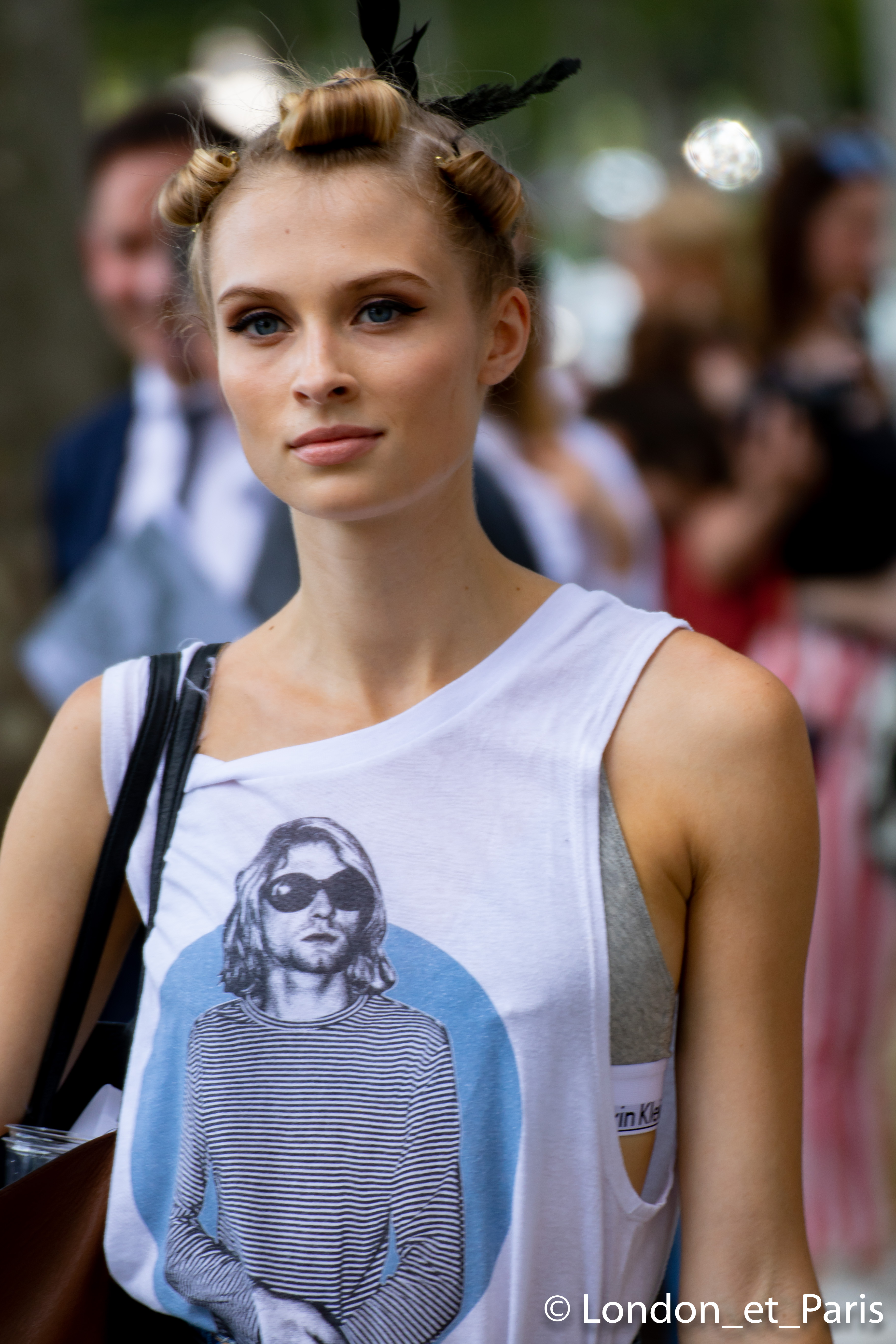 Célia Kritharioti Model Street Style Paris Fashion Week Haute Couture FW18