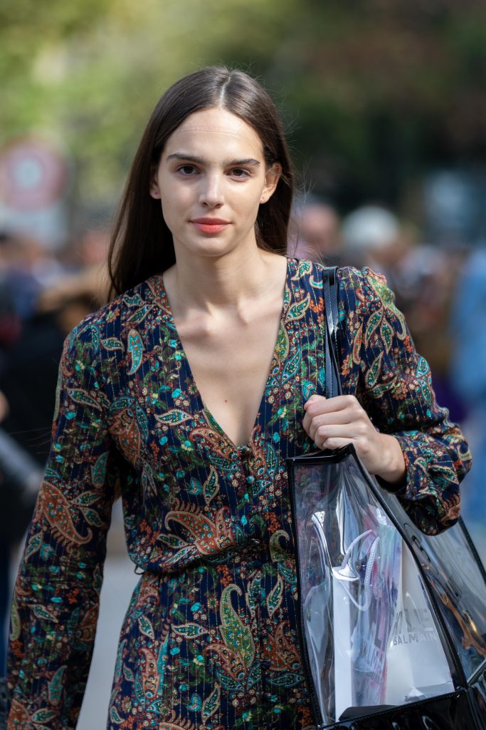 Model Street Style after Nina Ricci Paris Fashion Week SS20