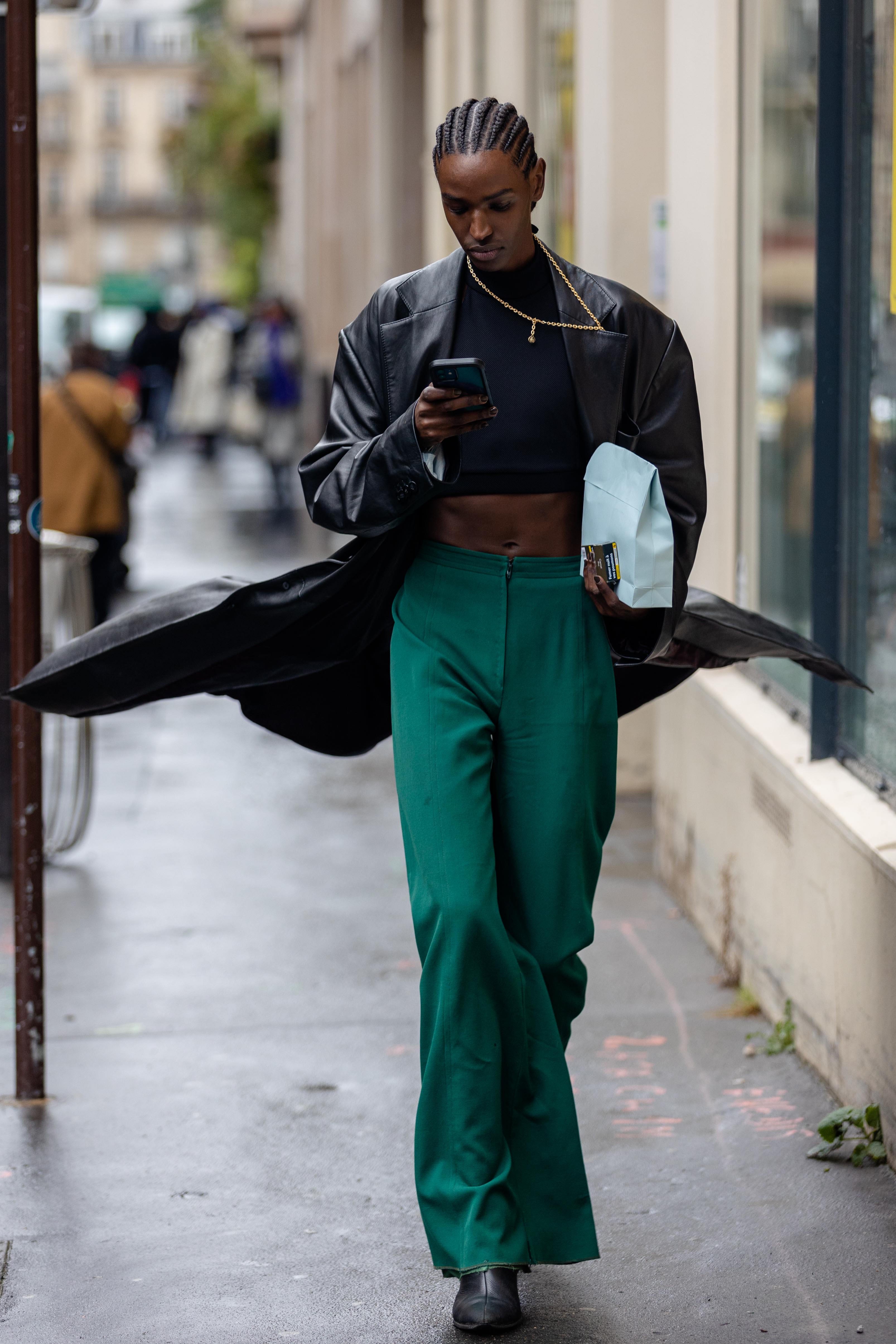 Model Jibriil Ollow Street Style After Lanvin SS22 Paris Fashion Week