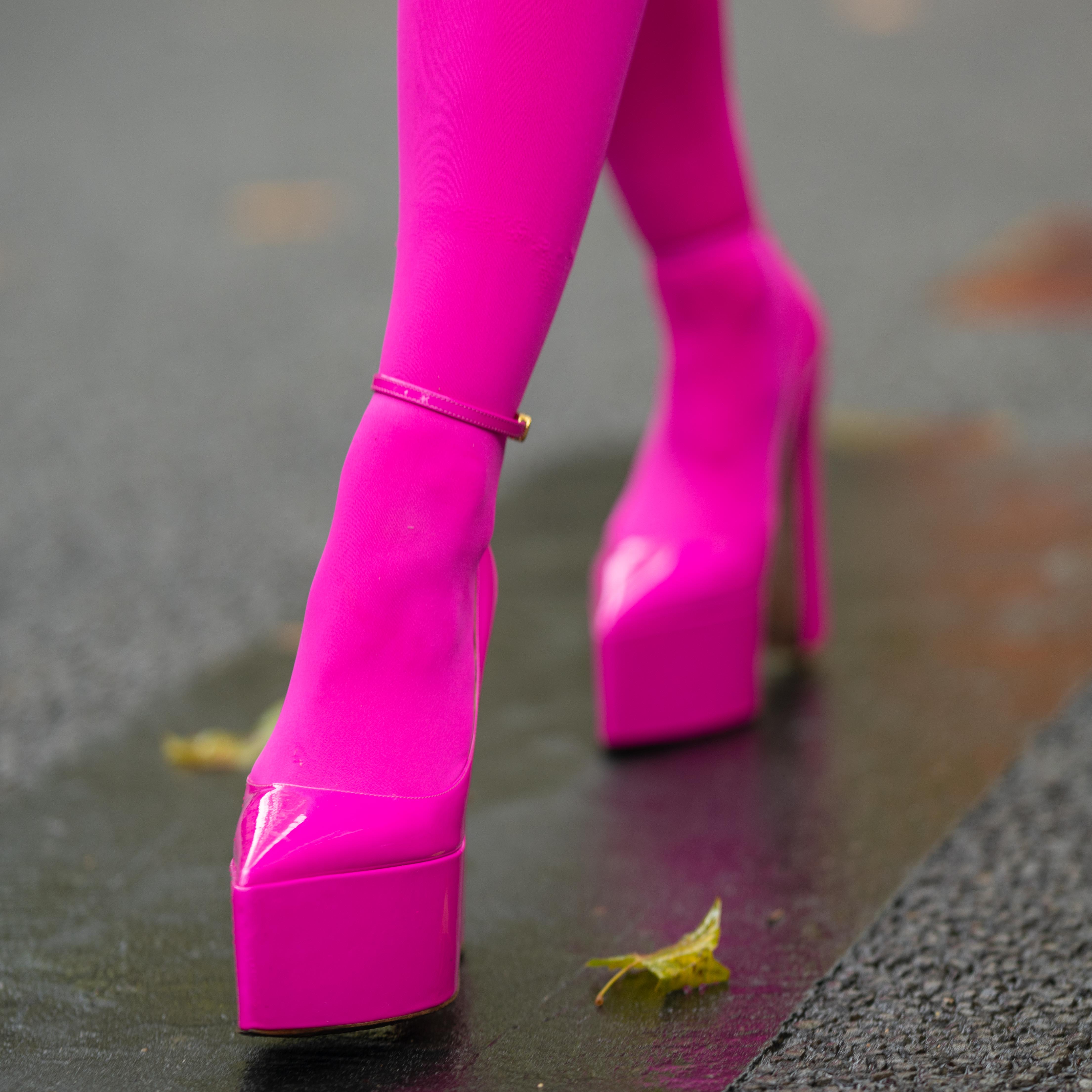Pink Street Style Before Valentino Paris Fashion Week SS23