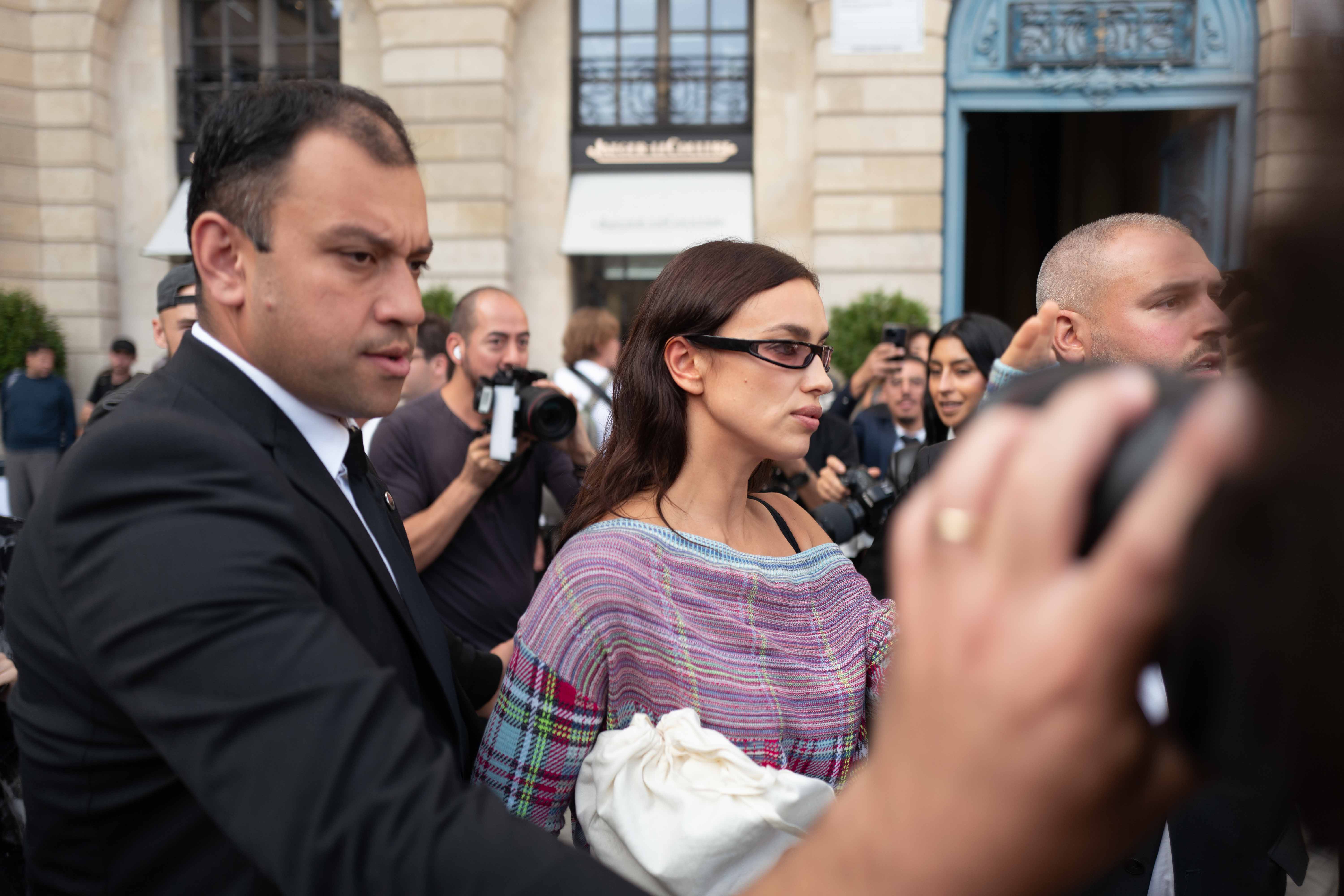 Irina Shayk Street Style After Vivienne Westwood SS24 Paris Fashion Week