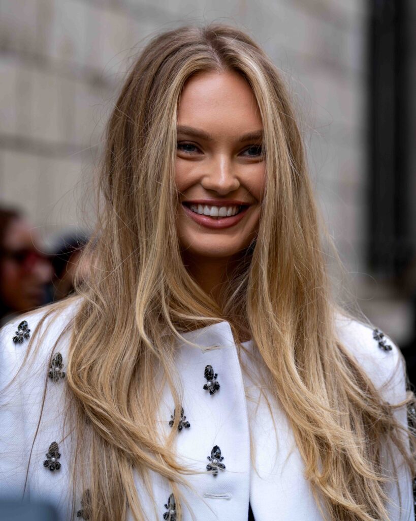 Romee Strijd Street Style At Dior SS25 Paris Fashion Week