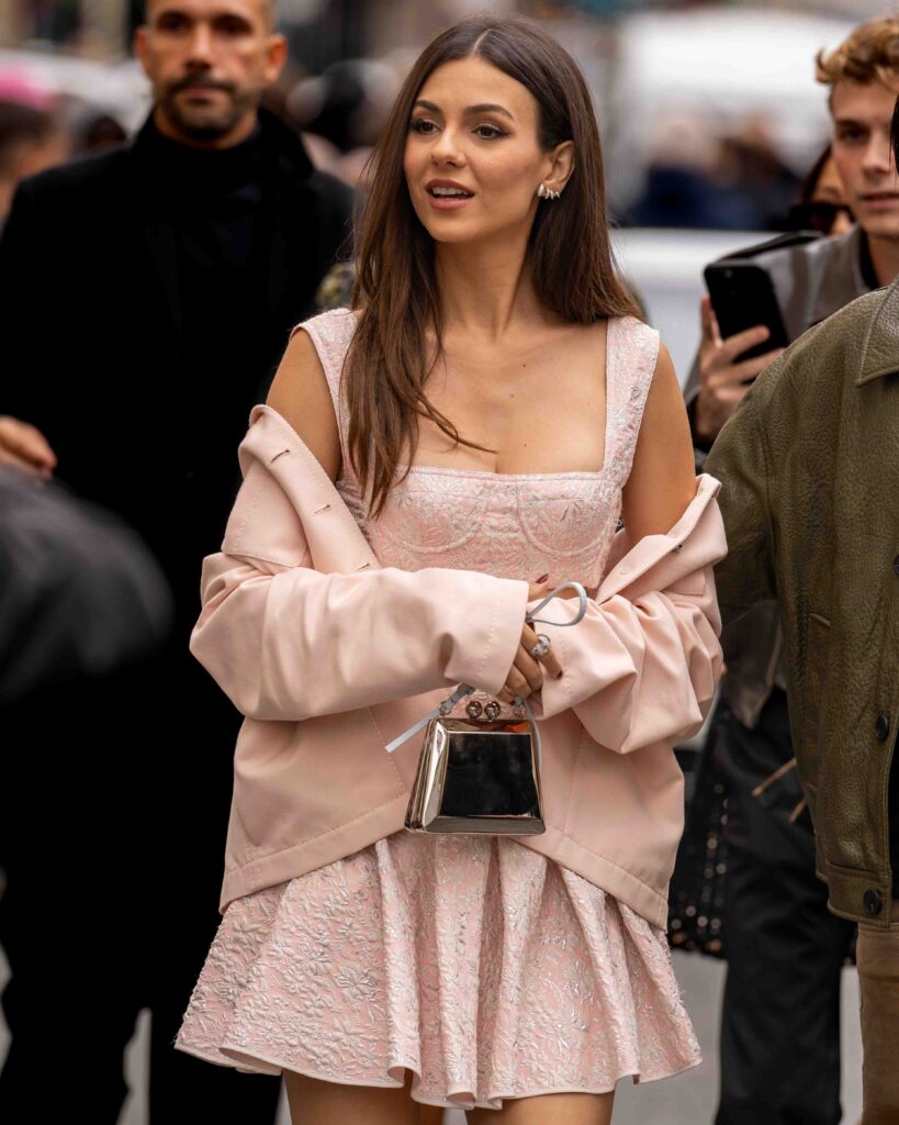 Victoria Justice Street Style at Giambattista Valli SS25 Paris Fashion Week