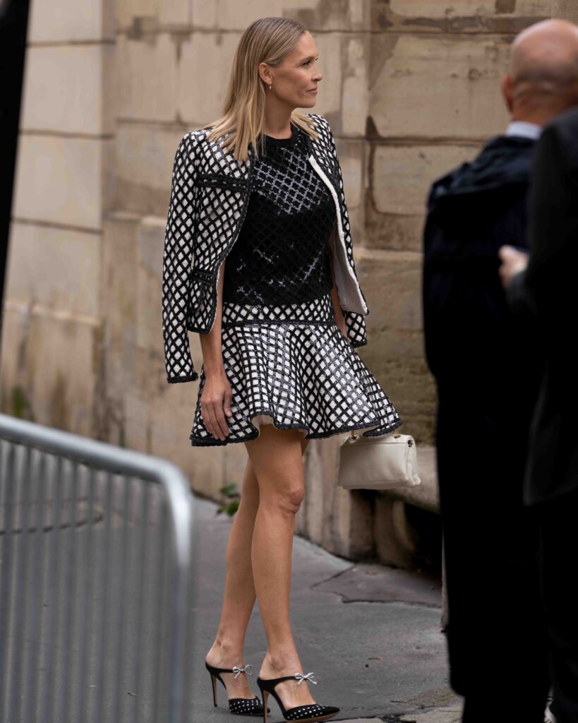 Street Style after Giambattista Valli SS25 show during Paris Fashion Week