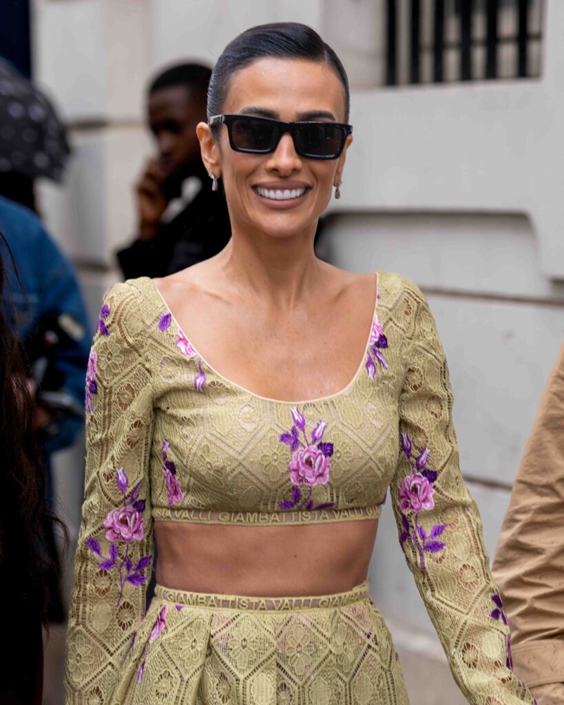 Silvia Braz Street Style At Giambattista Valli SS25 Paris Fashion Week