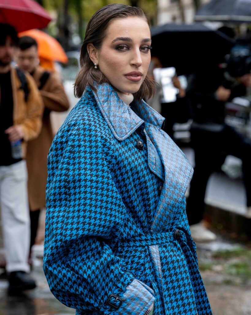 Ginevra Mavilla Street Style At Rabanne SS25 Paris Fashion Week