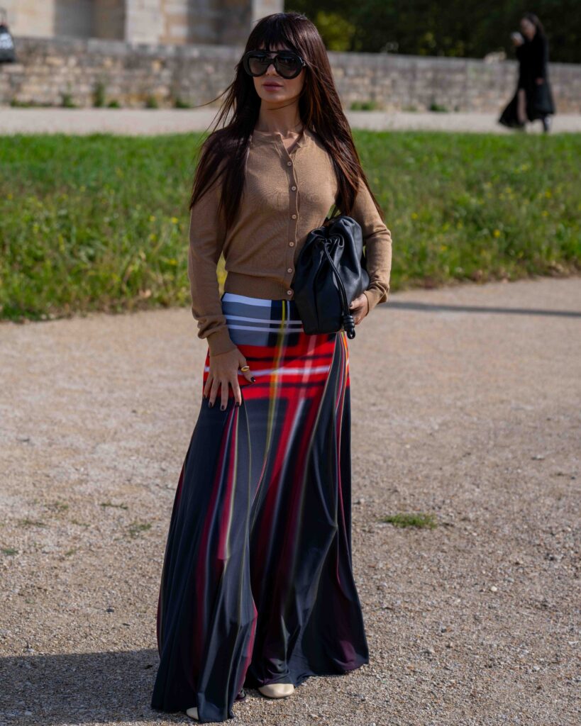 Deema Al Asadi Street Style at Loewe SS25 Show Paris Fashion Week