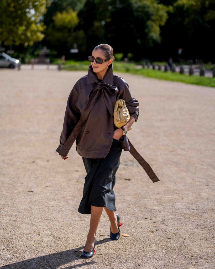 Darja Barannik Street Style at Loewe SS25 Show Paris Fashion Week