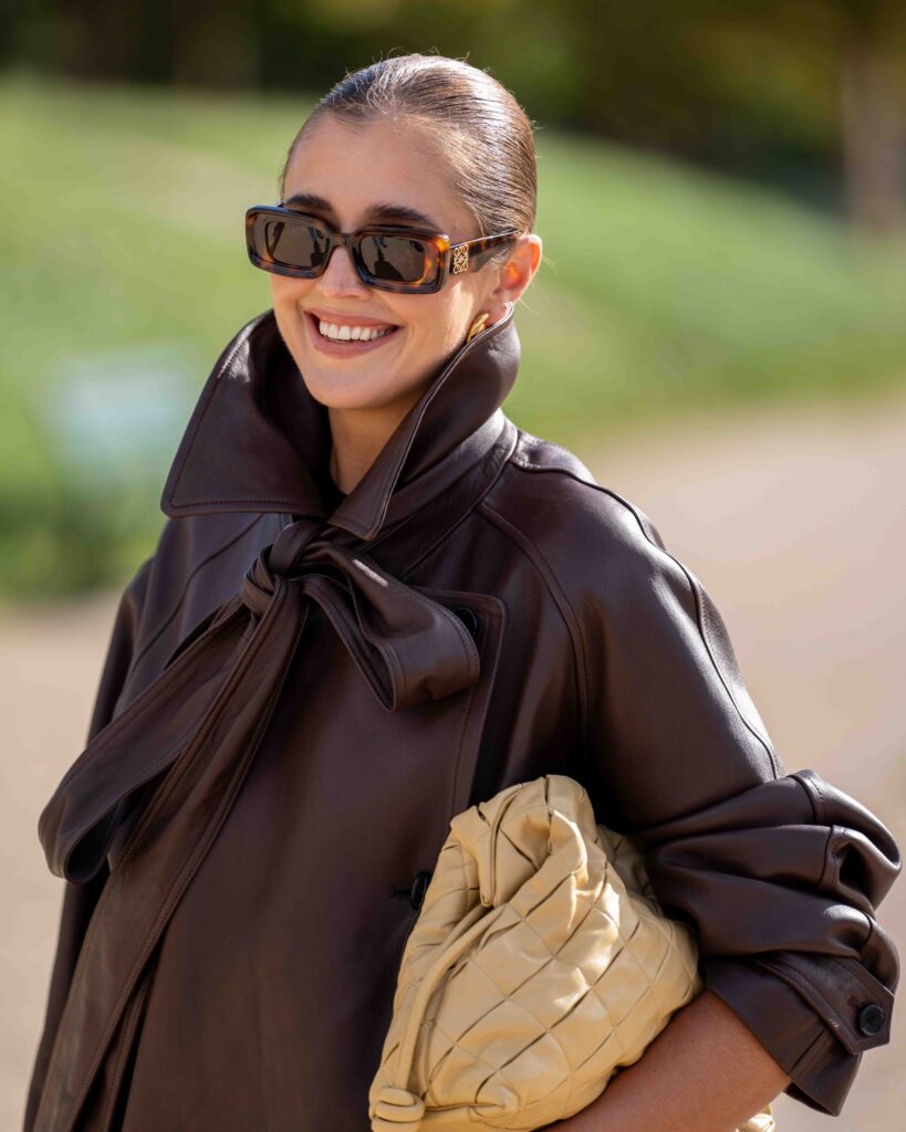 Darja Barannik Street Style at Loewe SS25 Show Paris Fashion Week