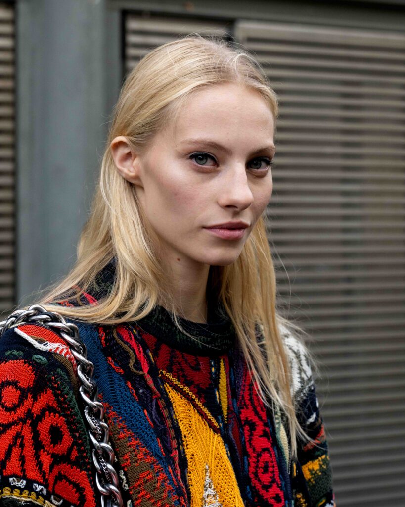 Annie Arnander Street Style At Courreges SS25 Paris Fashion Week