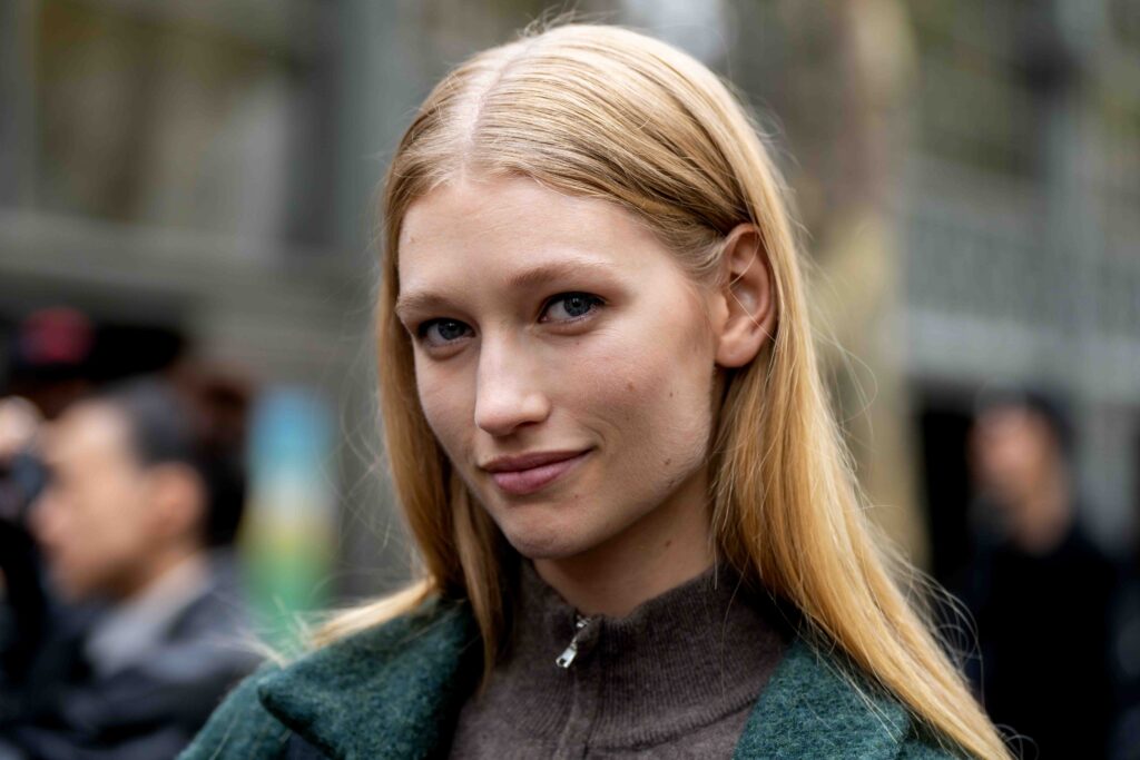 Apolline Rocco Fohrer Street Style At Courreges SS25 Paris Fashion Week