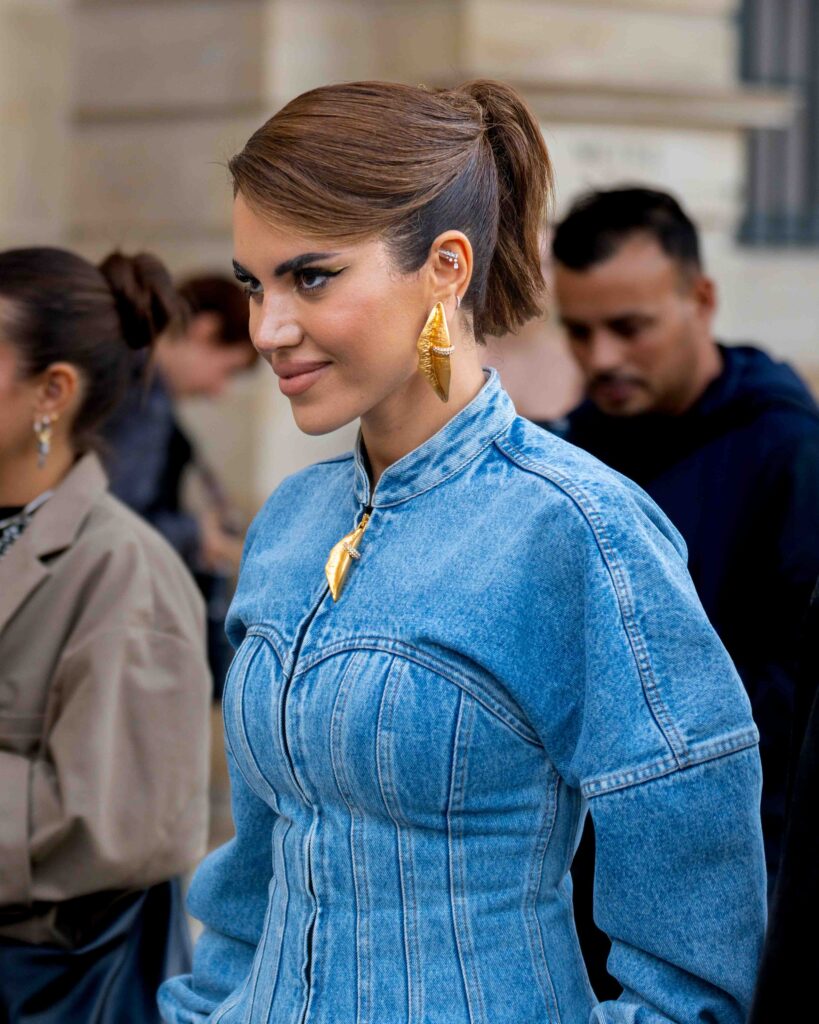 Camila Coelho Street Style At Schiaparelli SS25 Paris Fashion Week