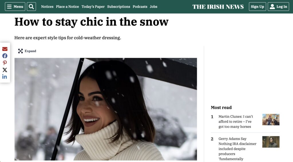 The Irish Press-How To Stay Chic In The Snow