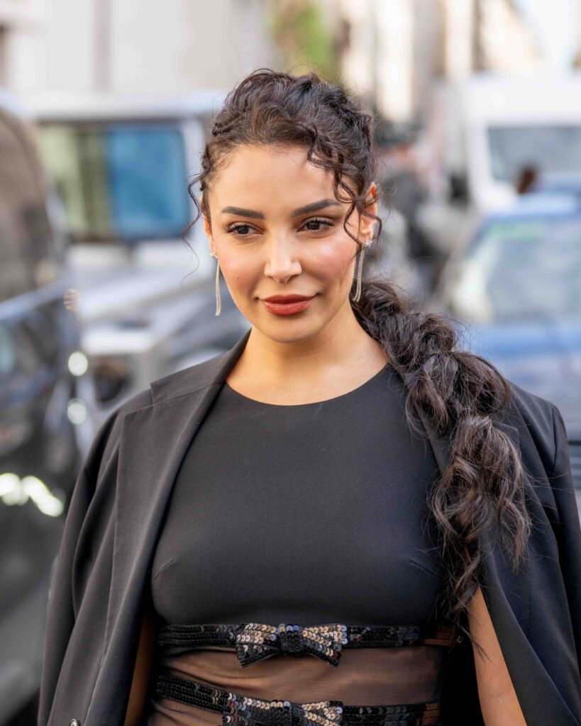 Sanaa El Mahalli Street Style Giambattista Valli FW25 Paris Fashion Week