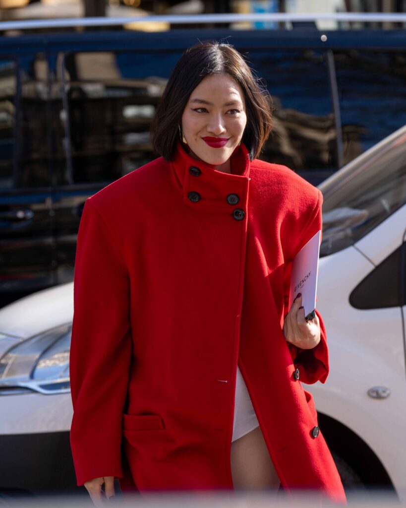 Tiffany Hsu Street Style Before Givenchy FW25 Paris Fashion Week