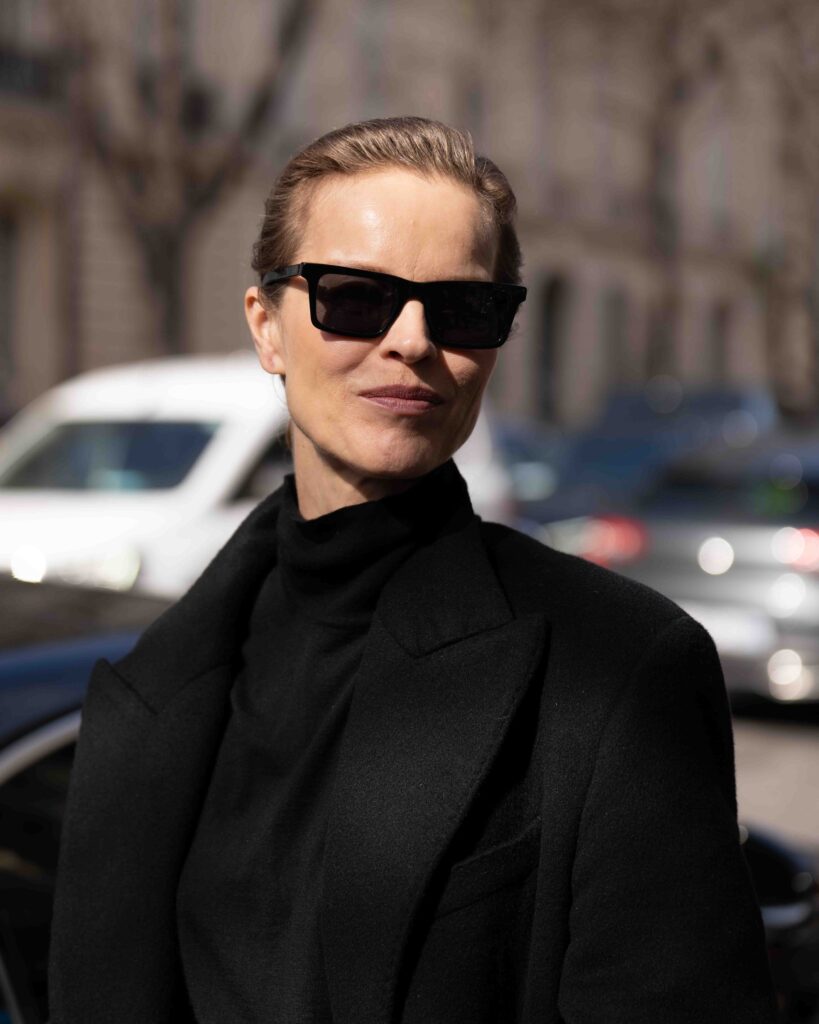 Model Eva Herzigova For Givenchy FW25 Paris Fashion Week