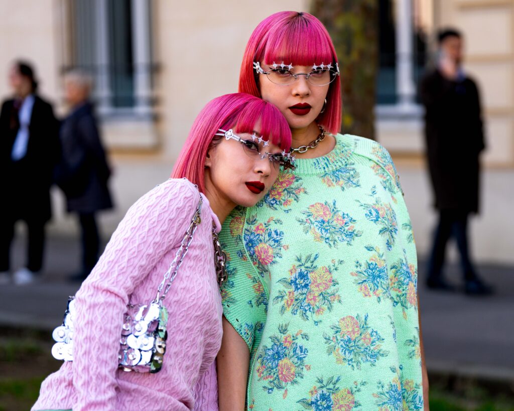 Amiaya Street Style at Rabanne FW25 show during Paris Fashion Week